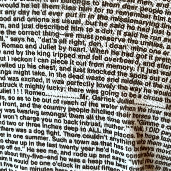 Unisex LITHOGRAPHS Mark Twain’s Huckleberry Finn 40,000 Word T-Shirt—SZ.… - Picture 5 of 17